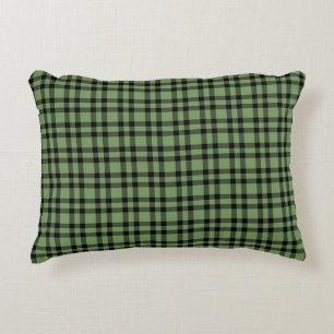 Coussins Décoratifs Motif carreaux vert noir