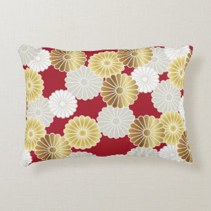 Coussins Décoratifs Motif chrysanthème sans couture dans le tra japona