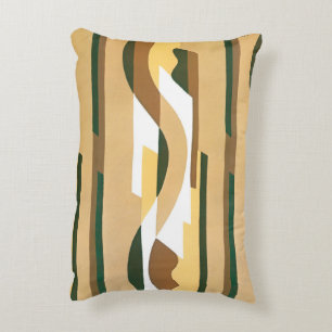 Coussins Décoratifs Motif courbe Art Déco vintage Jazz Couleurs d'auto