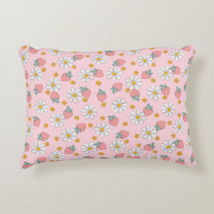 Coussins Décoratifs Motif Daisy Fraise d'Été