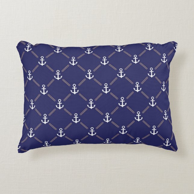 Coussins Décoratifs Motif d'Ancre (Devant)