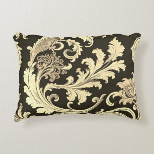 Coussins Décoratifs Motif d'antiquités Brown Fleur