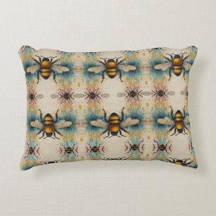 Coussins Décoratifs Motif d'aquarelle d'abeille dynamique