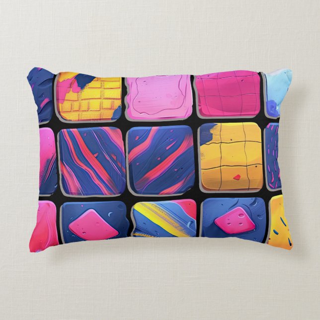 Coussins Décoratifs Motif de blocs colorés Abstraits (Devant)