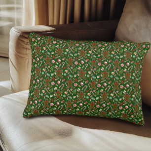 Coussins Décoratifs Motif de bonbon en pain d'épices festif vert ludiq
