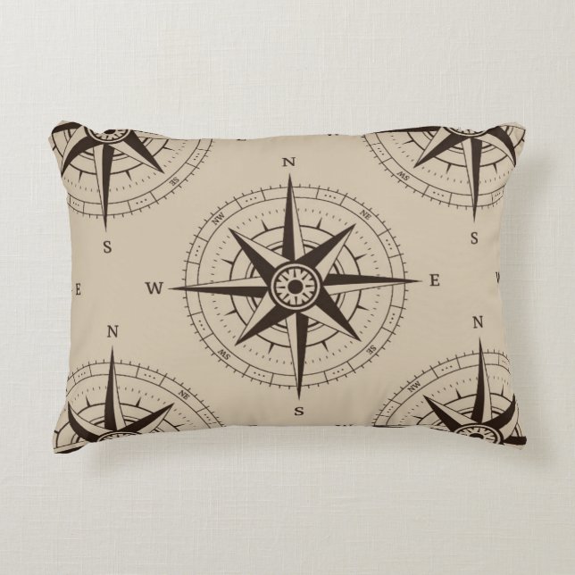 Coussins Décoratifs Motif de boussole de navigation (Devant)