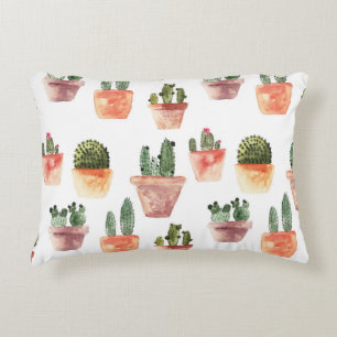 Coussins Décoratifs Motif de cactus Brown vert à pointes