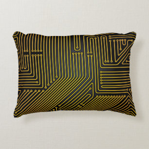 Coussins Décoratifs Motif de carte d'ordinateur