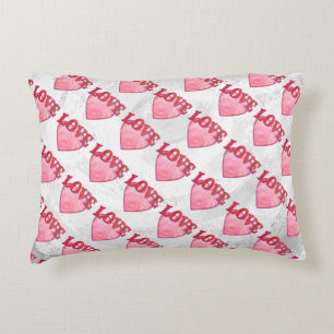 Coussins Décoratifs Motif de coeur d'amour rose
