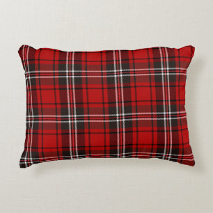 Coussins Décoratifs Motif de contrôle du bison rouge et noir