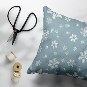 Coussins Décoratifs Motif de flocon de neige, flocons blancs, neige, g