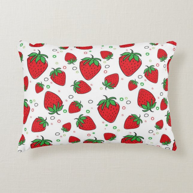 Coussins Décoratifs Motif de fraises (Devant)