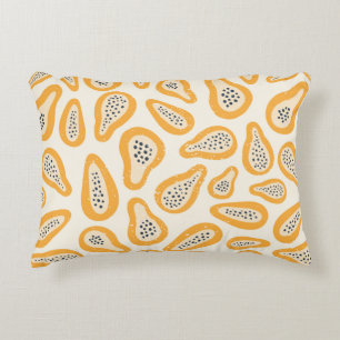 Coussins Décoratifs Motif de fruits à texture Abstraite avec papaye et