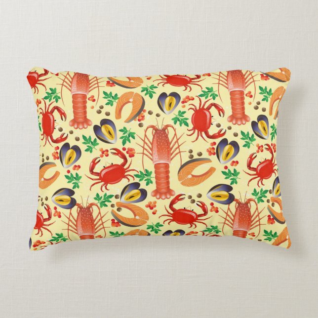 Coussins Décoratifs Motif de fruits de mer (Devant)
