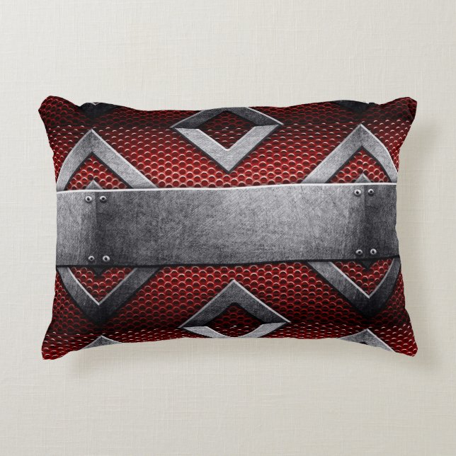 Coussins Décoratifs Motif de la plaque de métal (Devant)