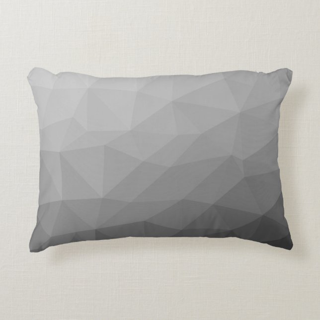 Coussins Décoratifs Motif de maillage géométrique gris (Devant)