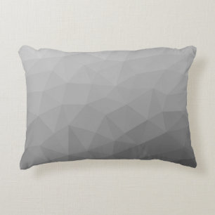 Coussins Décoratifs Motif de maille géométrique à dégradé gris