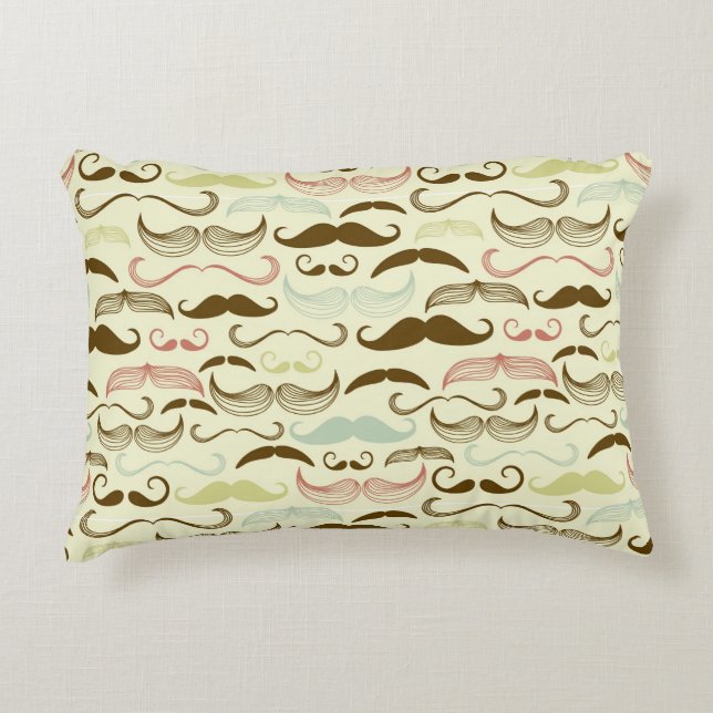Coussins Décoratifs Motif de moustache, rétro style 4 (Devant)