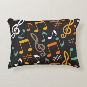 Coussins Décoratifs Motif de notes musicales