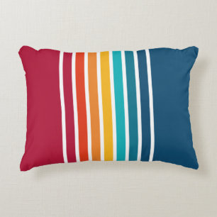 Coussins Décoratifs Motif de rayures colorées chic
