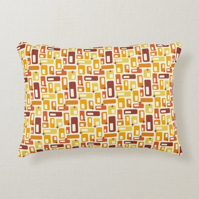 Coussins Décoratifs Motif de Starburst de Capsules Atomique rétro (Devant)