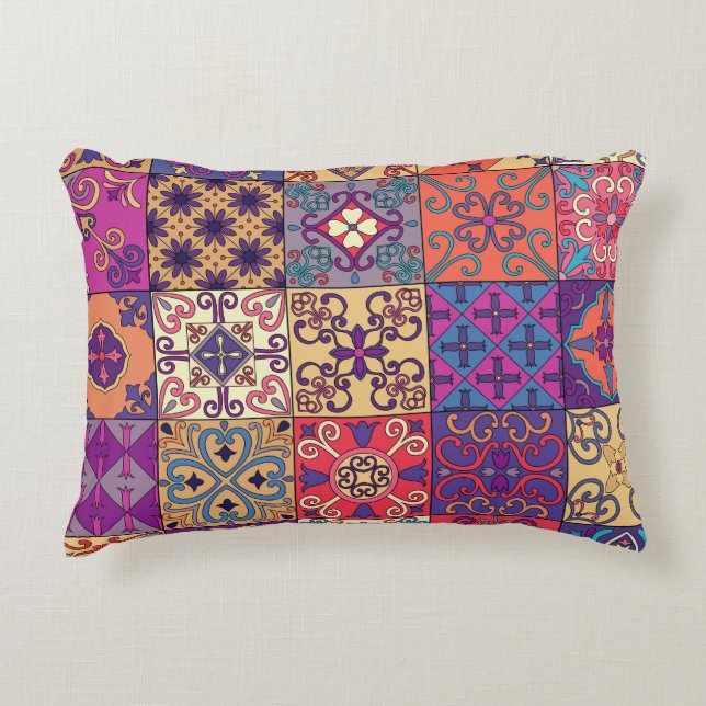 Coussins Décoratifs Motif de style Talavera (Devant)