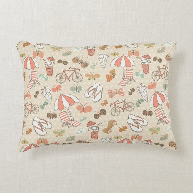 Coussins Décoratifs Motif de vacances d'été (Devant)