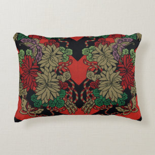 Coussins Décoratifs Motif de ventilateur rouge asiatique