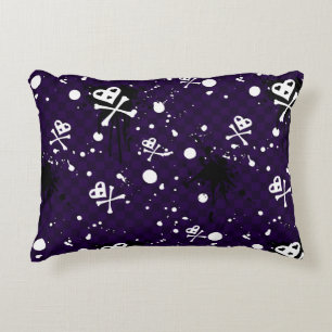 Coussins Décoratifs Motif d'Emo de couleur foncée avec la peinture
