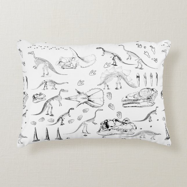 Coussins Décoratifs Motif des os fossiles de dinosaures (Devant)