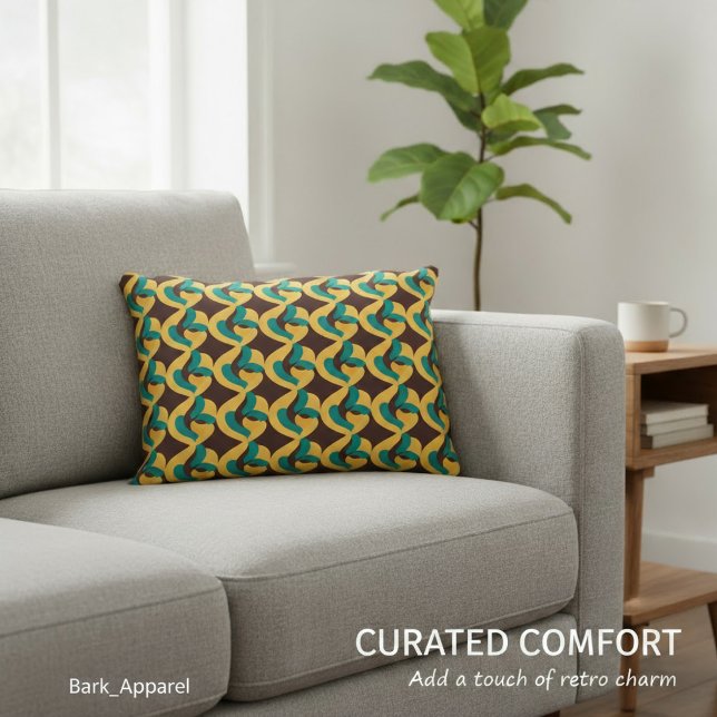 Coussins Décoratifs Motif des vagues de futurisme rétro (Créateur téléchargé)