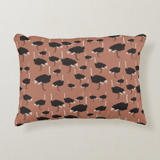 Coussins Décoratifs Motif d'illustration Ostrich Bird (Devant)