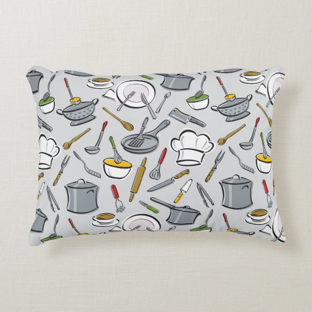 Coussins Décoratifs Motif d'outils de cuisine (Devant)