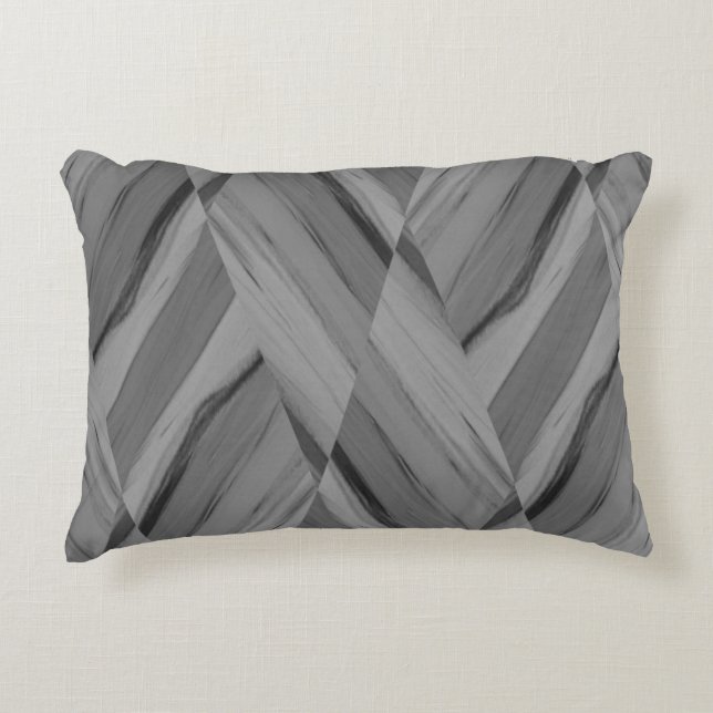 Coussins Décoratifs Motif en marbre gris complexe (Devant)