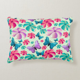 Coussins Décoratifs Motif esthétique papillon et fleur 