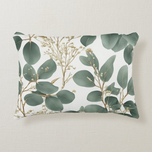 Coussins Décoratifs Motif Feuille de l'Eucalyptus (Devant)