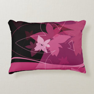 Coussins Décoratifs Motif floral magenta