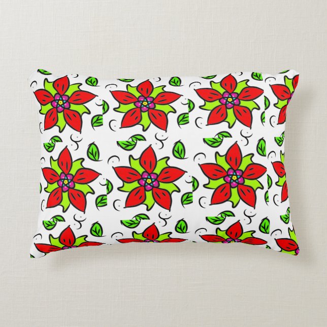 Coussins Décoratifs Motif floral vibrant (Devant)