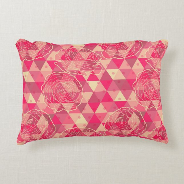 Coussins Décoratifs Motif géométrique de fleur (Devant)