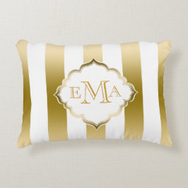 Coussins Décoratifs Motif géométrique Gold & White