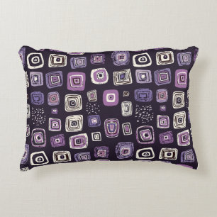 Coussins Décoratifs Motif géométrique rétro violet