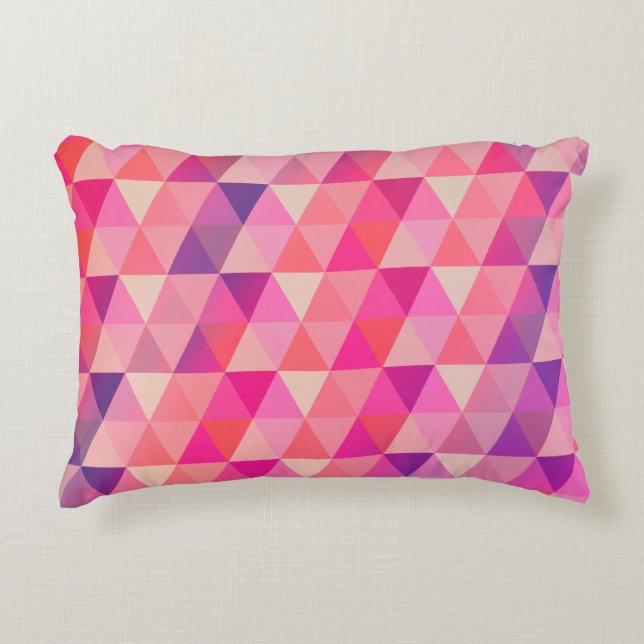 Coussins Décoratifs Motif géométrique tendance rose violet (Devant)