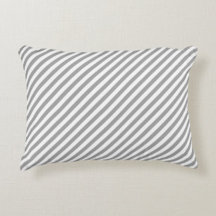 Coussins Décoratifs Motif Gris Doux Et Blanc