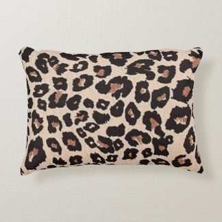 Coussins Décoratifs Motif léopard beige et noir