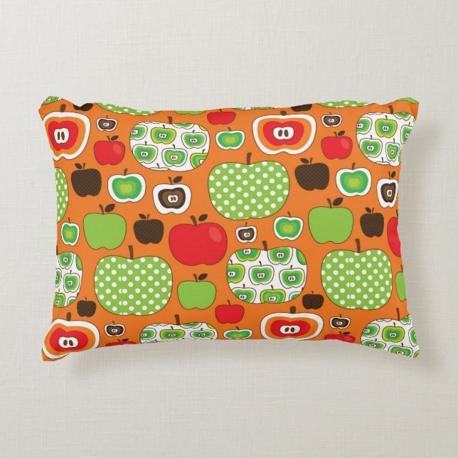 Coussins Décoratifs Motif mignon d'illustration de pomme (Devant)