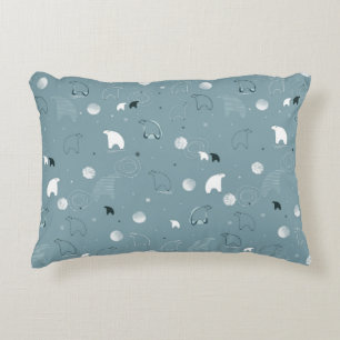 Coussins Décoratifs motif montrant un polaire mignon