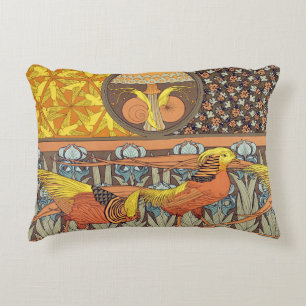 Coussins Décoratifs Motif oiseau de la nature Art nouveau français vin