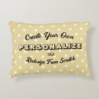Coussins Décoratifs Motif Pastel à pois - Jaune 