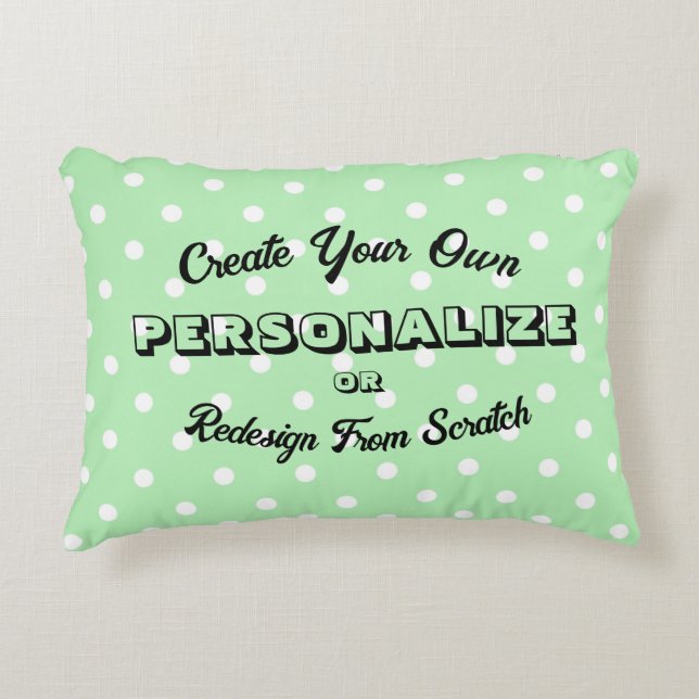 Coussins Décoratifs Motif Pastel à pois - Vert (Devant)