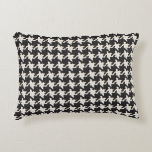 Coussins Décoratifs Motif Pied-de-Poule Noir Blanc